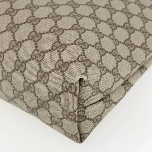 GUCCI GG Supreme Web Sherry Line Tote Bag PVC Beige Red 39 02 003 Auth ka492 - Picture 13 of 15